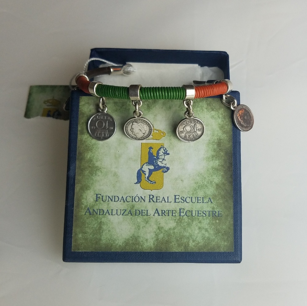 From Spain Leather Wrapped Coin Bracelet - Picture 6 of 7